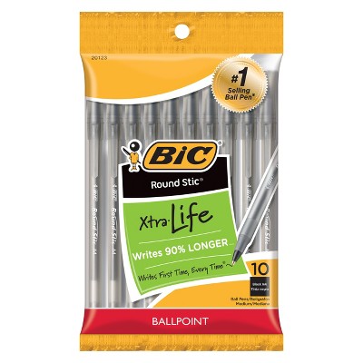 BIC® Xtra Life Ballpoint Pens, Medium Tip, 10ct - Black