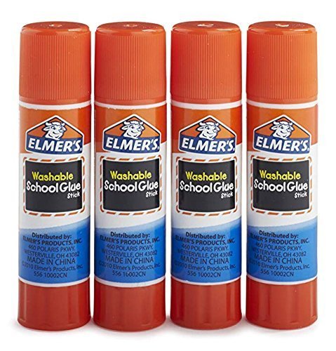 ELMER'S Glue Sticks Clear All Purpose Washable Non-Toxic Acid-Free Fast Drying Easy to Clean 0.24 oz - Ideal for Preschool & Elementary Students Office/Staff Supplies Projects & Artwork - 4 Pack
