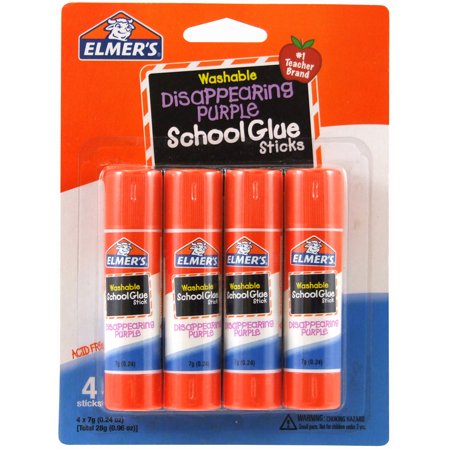 Elmer's Washable School Glue Sticks - Purple 4/Pkg .24oz