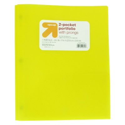 Plastic Folder with Prongs 2 Pocket - Up&Up™