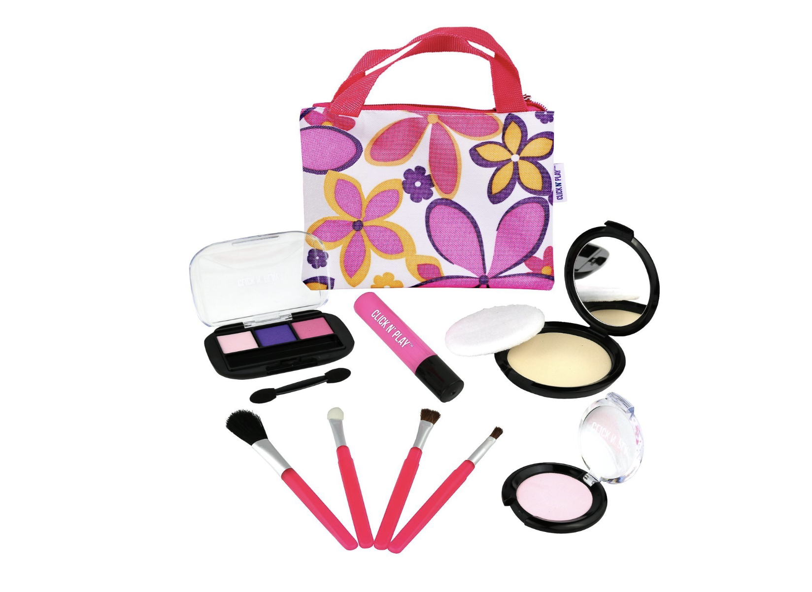 Little Girl Makeup Kit with Floral Tote Bag - Snaggerly